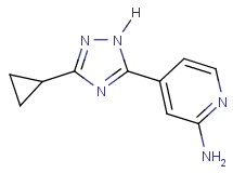 4-(3-cyclopropyl-1H-1,2,4-triazol-5-yl)pyridin-2-amine