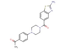 1-(4-{4-[(2-amino-1,3-benzothiazol-5-yl)carbonyl]-1-piperazinyl}phenyl)ethanone trifluoroacetate