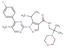 1-[4-(4-fluorophenyl)-5-methyl-2-pyrimidinyl]-5-isopropyl-N-[2-methyl-2-(4-morpholinyl)propyl]-1H-pyrazole-4-carboxamide