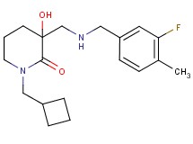 1-(cyclobutylmethyl)-3-{[(3-fluoro-4-methylbenzyl)amino]methyl}-3-hydroxy-2-piperidinone