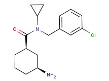 (1R*,3S*)-3-amino-N-(3-chlorobenzyl)-N-cyclopropylcyclohexanecarboxamide