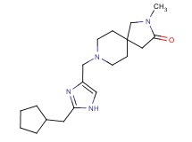 8-{[2-(cyclopentylmethyl)-1H-imidazol-4-yl]methyl}-2-methyl-2,8-diazaspiro[4.5]decan-3-one