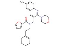N-[2-(1-cyclohexen-1-yl)ethyl]-N-{[6-methyl-2-(4-morpholinyl)-3-quinolinyl]methyl}-2-furamide