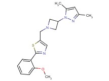 5-{[3-(3,5-dimethyl-1H-pyrazol-1-yl)azetidin-1-yl]methyl}-2-(2-methoxyphenyl)-1,3-thiazole