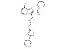N-{[8-methyl-2-(1-piperidinylcarbonyl)imidazo[1,2-a]pyridin-3-yl]methyl}-2-[3-(3-pyridinyl)-1,2,4-oxadiazol-5-yl]ethanamine
