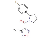 3-{[2-(4-fluorophenyl)-1-pyrrolidinyl]carbonyl}-4-methyl-1,2,5-oxadiazole