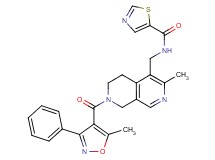 N-({3-methyl-7-[(5-methyl-3-phenyl-4-isoxazolyl)carbonyl]-5,6,7,8-tetrahydro-2,7-naphthyridin-4-yl}methyl)-1,3-thiazole-5-carboxamide
