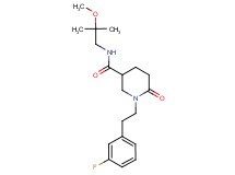 1-[2-(3-fluorophenyl)ethyl]-N-(2-methoxy-2-methylpropyl)-6-oxo-3-piperidinecarboxamide