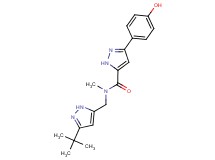 N-[(3-tert-butyl-1H-pyrazol-5-yl)methyl]-3-(4-hydroxyphenyl)-N-methyl-1H-pyrazole-5-carboxamide