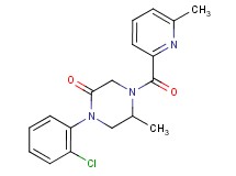 1-(2-chlorophenyl)-5-methyl-4-[(6-methyl-2-pyridinyl)carbonyl]-2-piperazinone