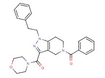 5-benzoyl-3-(4-morpholinylcarbonyl)-1-(2-phenylethyl)-4,5,6,7-tetrahydro-1H-pyrazolo[4,3-c]pyridine
