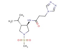 N-[(3R*,4S*)-4-isopropyl-1-(methylsulfonyl)-3-pyrrolidinyl]-3-(4H-1,2,4-triazol-4-yl)propanamide