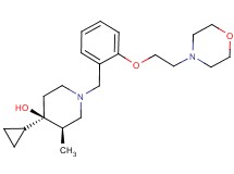 (3R*,4R*)-4-cyclopropyl-3-methyl-1-[2-(2-morpholin-4-ylethoxy)benzyl]piperidin-4-ol