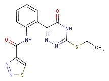 N-{2-[3-(ethylthio)-5-oxo-4,5-dihydro-1,2,4-triazin-6-yl]phenyl}-1,2,3-thiadiazole-4-carboxamide