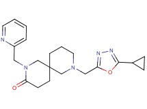8-[(5-cyclopropyl-1,3,4-oxadiazol-2-yl)methyl]-2-(pyridin-2-ylmethyl)-2,8-diazaspiro[5.5]undecan-3-one