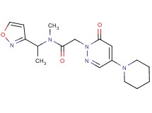 N-(1-isoxazol-3-ylethyl)-N-methyl-2-(6-oxo-4-piperidin-1-ylpyridazin-1(6H)-yl)acetamide