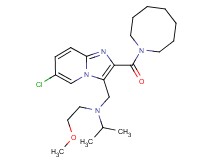 N-{[2-(1-azocanylcarbonyl)-6-chloroimidazo[1,2-a]pyridin-3-yl]methyl}-N-(2-methoxyethyl)-2-propanamine