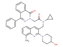 N-cyclopropyl-N-{[2-(4-hydroxy-1-piperidinyl)-8-methyl-3-quinolinyl]methyl}-2-(1-oxo-4-phenyl-2(1H)-phthalazinyl)acetamide