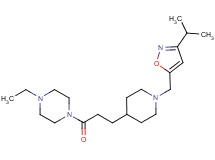 1-ethyl-4-(3-{1-[(3-isopropylisoxazol-5-yl)methyl]piperidin-4-yl}propanoyl)piperazine