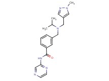 3-({isopropyl[(1-methyl-1H-pyrazol-4-yl)methyl]amino}methyl)-N-pyrazin-2-ylbenzamide
