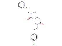 1-[2-(4-chlorophenyl)ethyl]-N-methyl-6-oxo-N-[2-(2-pyridinyl)ethyl]-3-piperidinecarboxamide