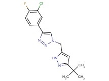 1-[(3-tert-butyl-1H-pyrazol-5-yl)methyl]-4-(3-chloro-4-fluorophenyl)-1H-1,2,3-triazole