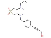 3-(4-{[(4aS*,7aR*)-4-ethyl-6,6-dioxidohexahydrothieno[3,4-b]pyrazin-1(2H)-yl]methyl}phenyl)prop-2-yn-1-ol
