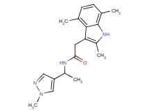 N-[1-(1-methyl-1H-pyrazol-4-yl)ethyl]-2-(2,4,7-trimethyl-1H-indol-3-yl)acetamide