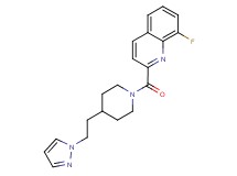 8-fluoro-2-({4-[2-(1H-pyrazol-1-yl)ethyl]-1-piperidinyl}carbonyl)quinoline