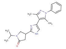 4-[4-(3,5-dimethyl-1-phenyl-1H-pyrazol-4-yl)-1H-imidazol-2-yl]-1-isopropyl-2-pyrrolidinone trifluoroacetate