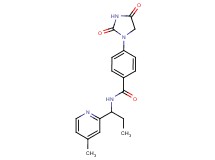 4-(2,4-dioxo-1-imidazolidinyl)-N-[1-(4-methyl-2-pyridinyl)propyl]benzamide