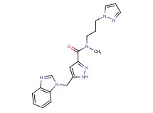 5-(1H-benzimidazol-1-ylmethyl)-N-methyl-N-[3-(1H-pyrazol-1-yl)propyl]-1H-pyrazole-3-carboxamide