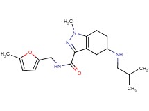 5-(isobutylamino)-1-methyl-N-[(5-methyl-2-furyl)methyl]-4,5,6,7-tetrahydro-1H-indazole-3-carboxamide