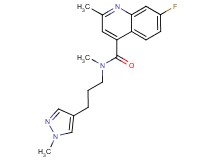 7-fluoro-N,2-dimethyl-N-[3-(1-methyl-1H-pyrazol-4-yl)propyl]-4-quinolinecarboxamide