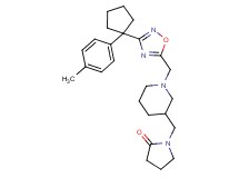 1-{[1-({3-[1-(4-methylphenyl)cyclopentyl]-1,2,4-oxadiazol-5-yl}methyl)-3-piperidinyl]methyl}-2-pyrrolidinone