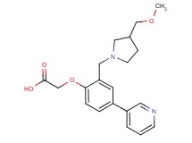 (2-{[3-(methoxymethyl)pyrrolidin-1-yl]methyl}-4-pyridin-3-ylphenoxy)acetic acid