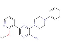 5-(2-methoxypyridin-3-yl)-3-(4-phenylpiperazin-1-yl)pyrazin-2-amine