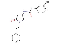 2-(3-methylphenyl)-N-[5-oxo-1-(2-phenylethyl)-3-pyrrolidinyl]acetamide