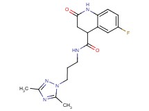 N-[3-(3,5-dimethyl-1H-1,2,4-triazol-1-yl)propyl]-6-fluoro-2-oxo-1,2,3,4-tetrahydro-4-quinolinecarboxamide