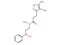 3-(4,5-dimethyl-1H-pyrazol-3-yl)-N-(3-hydroxy-3-phenylpropyl)-N-methylpropanamide