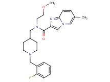 N-{[1-(2-fluorobenzyl)-4-piperidinyl]methyl}-N-(2-methoxyethyl)-6-methylimidazo[1,2-a]pyridine-2-carboxamide
