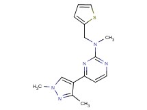4-(1,3-dimethyl-1H-pyrazol-4-yl)-N-methyl-N-(2-thienylmethyl)pyrimidin-2-amine