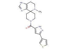 5-methyl-1'-{[3-(3-thienyl)-1H-pyrazol-5-yl]carbonyl}-1,5,6,7-tetrahydrospiro[imidazo[4,5-c]pyridine-4,4'-piperidine]