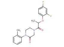 4-[2-(2,4-difluorophenoxy)propanoyl]-1-(2-methylphenyl)-2-piperazinone