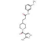 N-(3-methoxyphenyl)-3-{1-[(3-methyl-1H-pyrazol-4-yl)carbonyl]-4-piperidinyl}propanamide