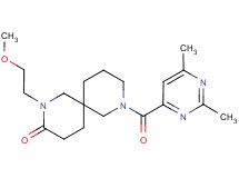 8-[(2,6-dimethylpyrimidin-4-yl)carbonyl]-2-(2-methoxyethyl)-2,8-diazaspiro[5.5]undecan-3-one
