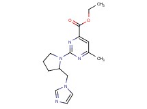 ethyl 2-[2-(1H-imidazol-1-ylmethyl)-1-pyrrolidinyl]-6-methyl-4-pyrimidinecarboxylate trifluoroacetate