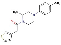 2-methyl-4-(4-methylphenyl)-1-(3-thienylacetyl)piperazine