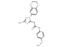 2-[1-(2,3-dihydro-1,4-benzodioxin-6-yl)-3-methyl-1H-1,2,4-triazol-5-yl]-N-(4-methoxyphenyl)acetamide
