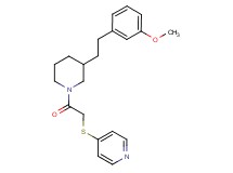 4-[(2-{3-[2-(3-methoxyphenyl)ethyl]-1-piperidinyl}-2-oxoethyl)thio]pyridine